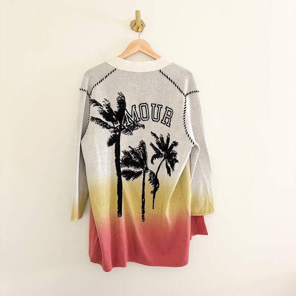 Zadig & Voltaire Austin Cosmo Open Front Ombre Cardigan Sweater M - Picture 9 of 11